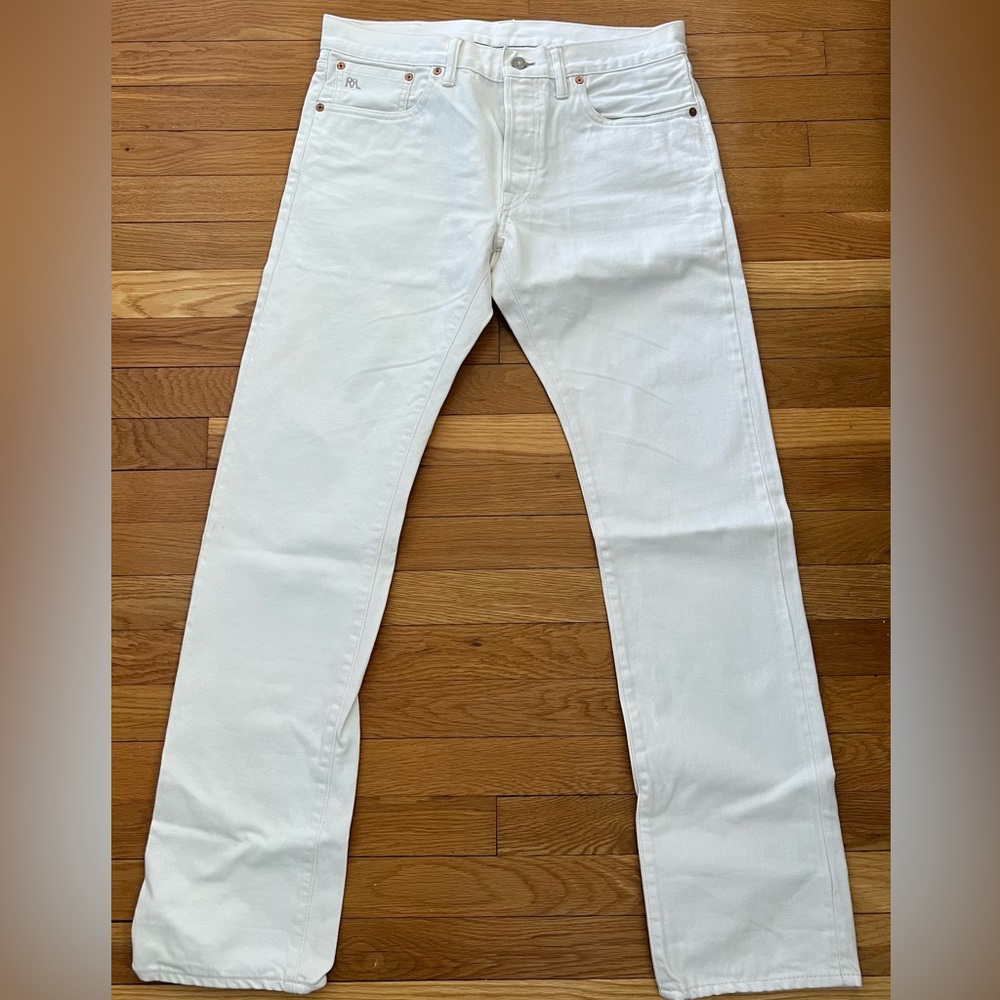 Double RL RRL Slim Fit White Denim (NWOT)